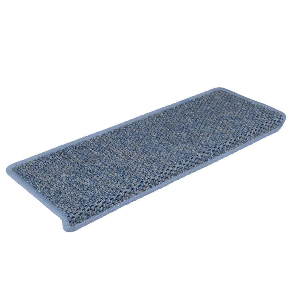 vidaXL Treppenmatten 15 STK., Stufenmatten Selbstklebend, Treppenteppich in Sisal-Optik, Treppenstuf