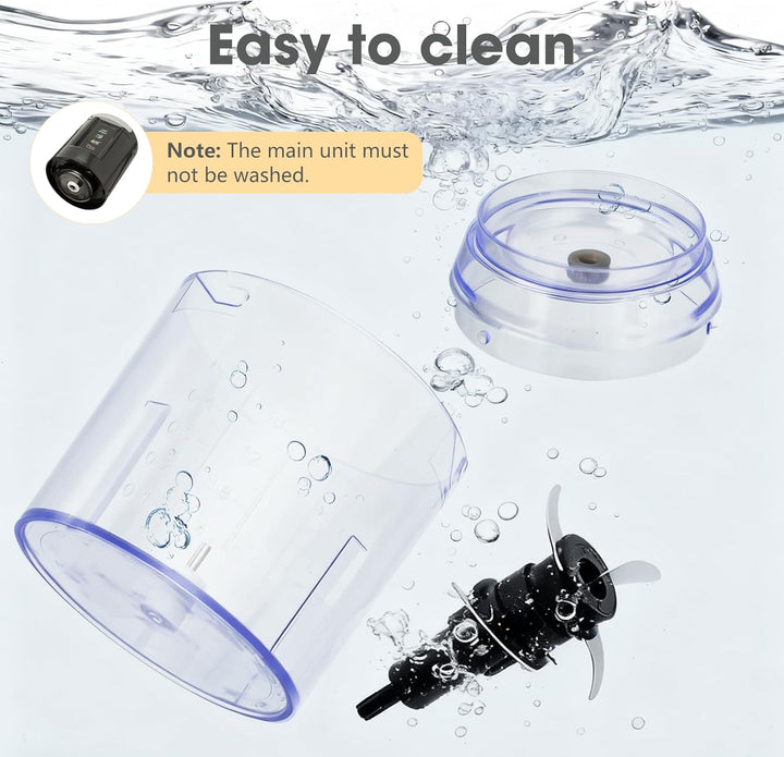 VIANTO Elektrischer Multizerkleinerer 300W Küchenzerkleinerer, Mixer & 500ml Behälter - Ideal für Ge