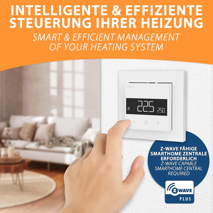 Heatit Z-TRM6 Z-Wave Plus Thermostat Raumregler mit EXT. Sensor für Fussbodenheizung elektrisch und