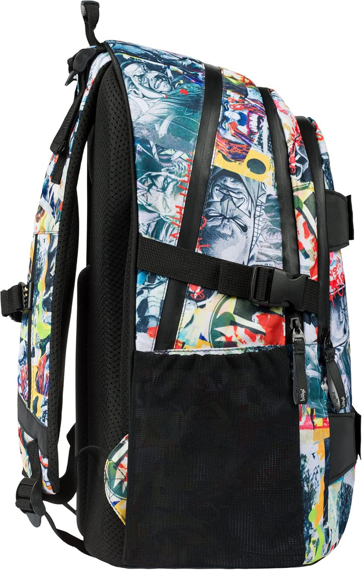Baagl Schulrucksack für Jungen Mädchen Teenager - Skateboard Rucksack - Kinderrucksack mit Laptopfac