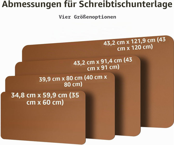 Aothia Schreibtischunterlage,PU-Leder-Schreibtischmatte,Mauspad,rutschfester Schreibtischschutz,wass