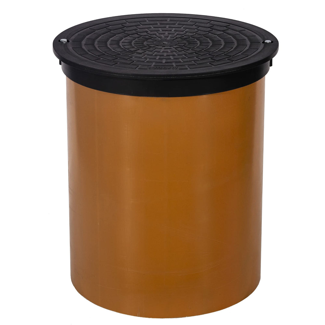 Schachtverlängerung kg Rohr dn 400 0,5m - Schachtabdeckung Kunststoff Kanaldeckel Schwarz - Sickersc