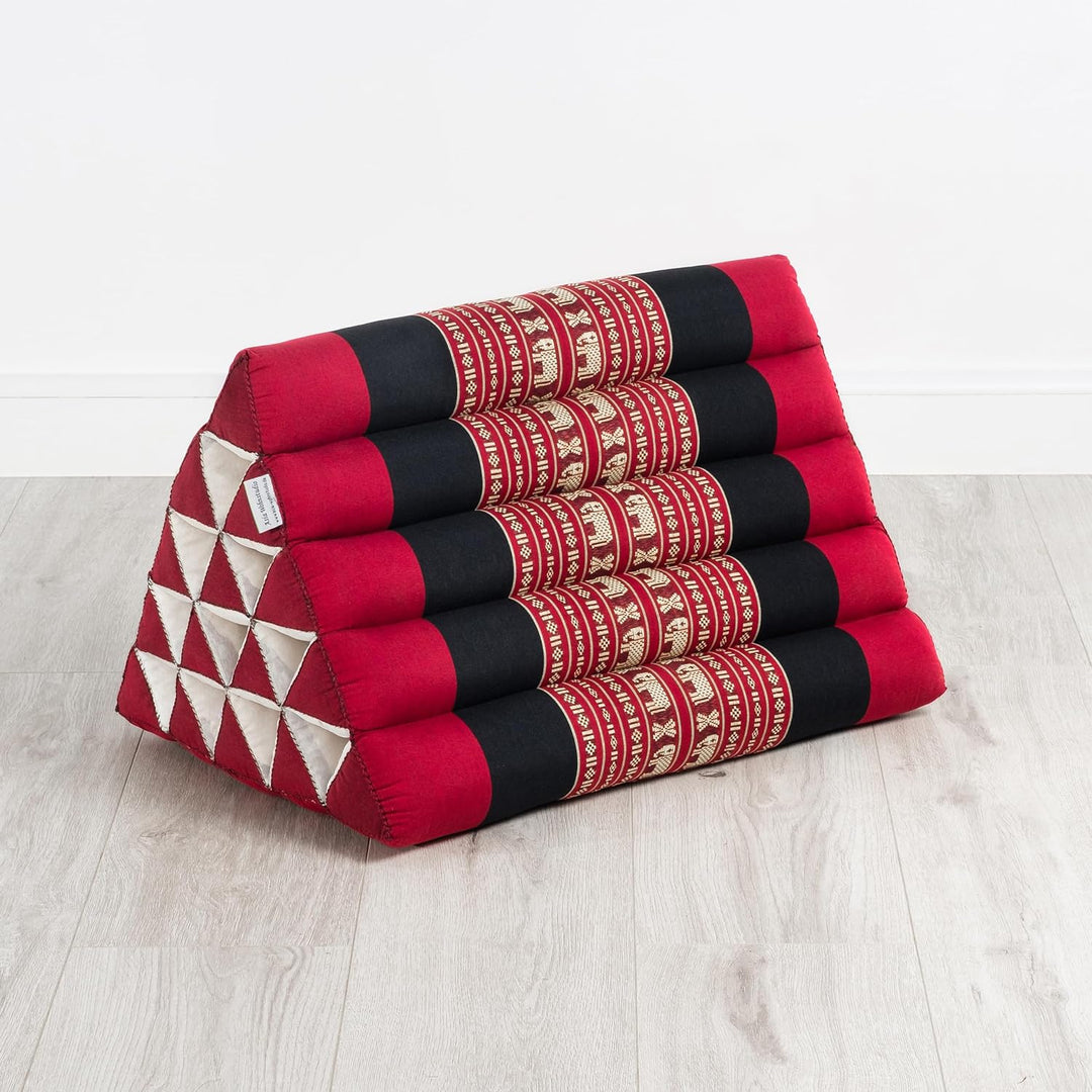 livasia Rückenstützkissen extrahoch, Dreieckskissen für Garten und Balkon, Keilkissen mit Kapok, Lag