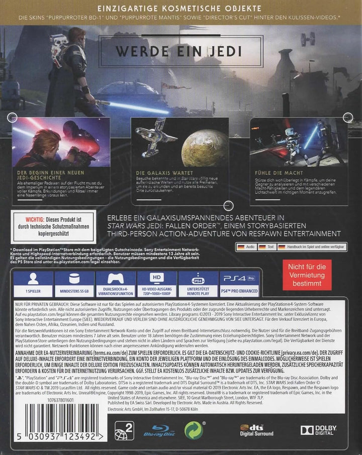 Star Wars Jedi: Fallen Order - Deluxe Edition - [PlayStation 4] PlayStation 4 Deluxe Edition, PlaySt
