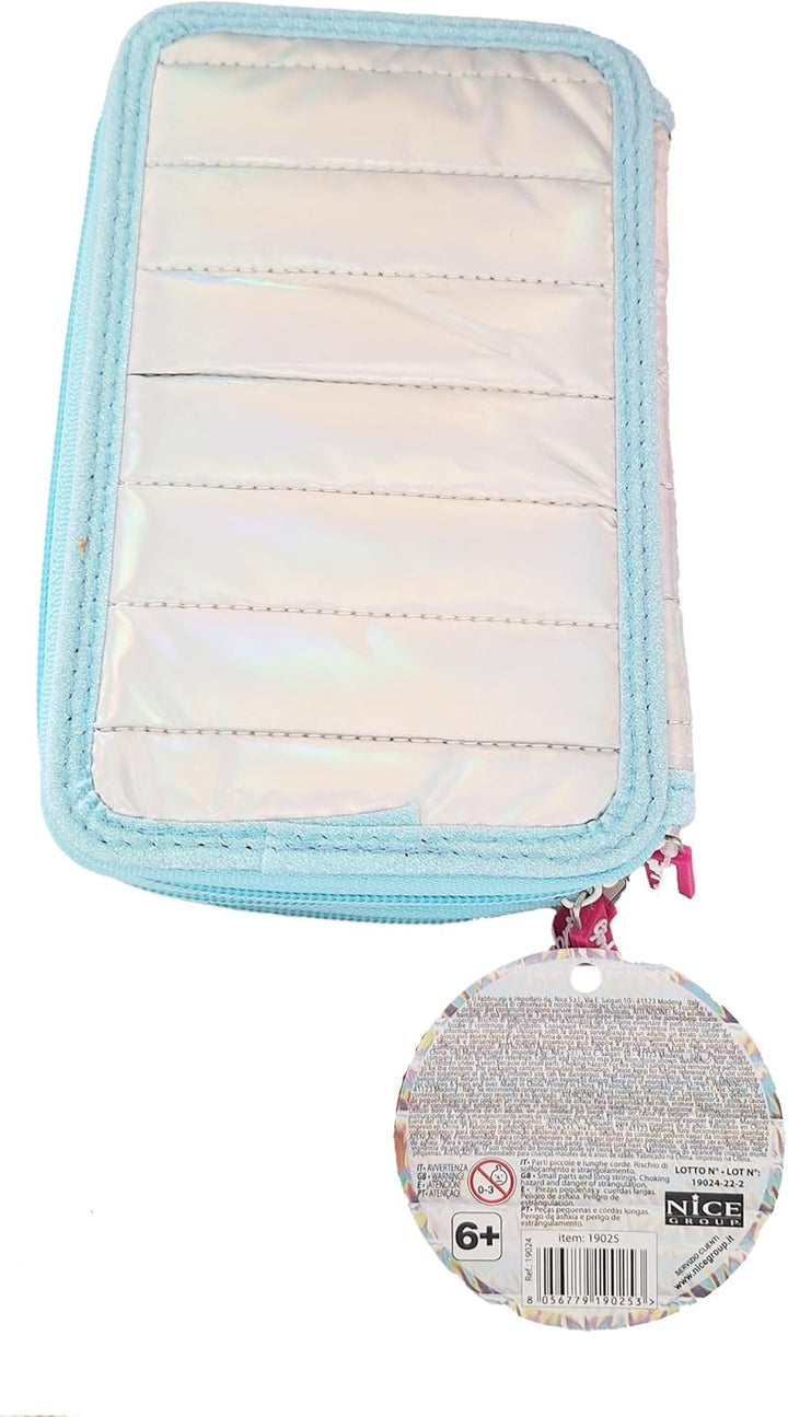 Girabrilla Girabrilla-19025 Federmäppchen Einhorn mit 3 Fächern für die Schule für Kinder, Dauneneff