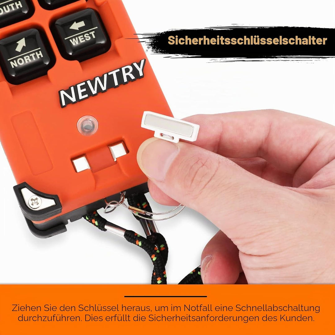 NEWTRY 220V Drahtlose Kran-Fernbedienung Doppelsender für Industrielles Elektrisches Hebezeug, Brück