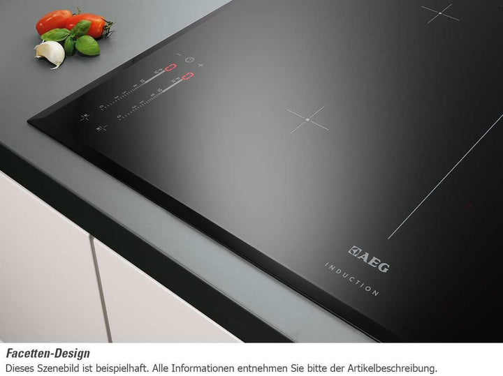AEG HK654070FB Autarkes Kochfeld / Strahlenbeheizt / Slider-Bedienung / 60 cm / Facetten-Design / 4