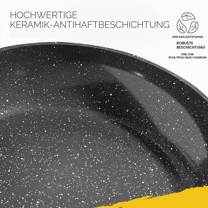 Blackmoor Pfanne 20-cm-Kochtopf mit Deckel Schwarz 20cm Kochtopf 20 cm Schwarz, 20cm Kochtopf 20 cm