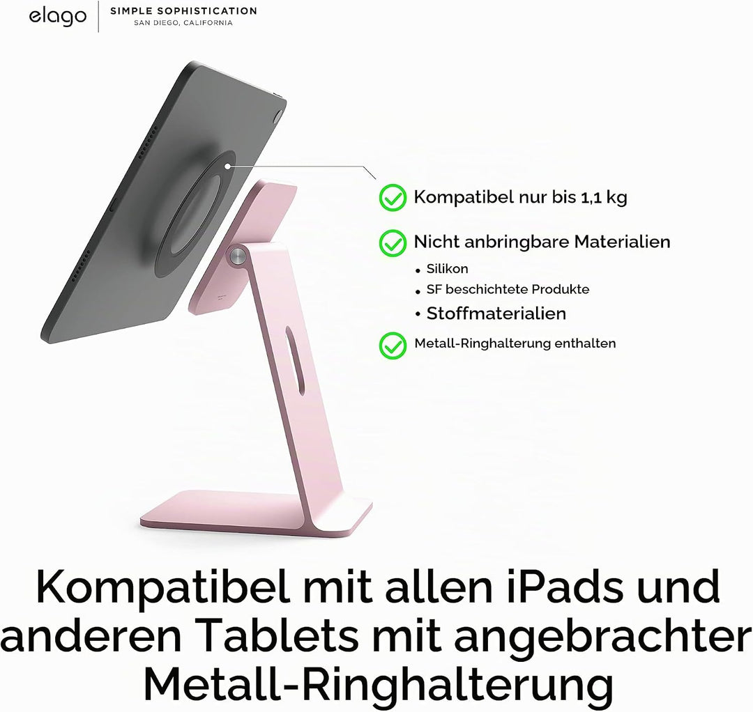 elago Premium Magnetischer Ständer Kompatibel mit iPad Pro 12.9 Zoll [5., 4. Gen], iPad Pro 11 Zoll