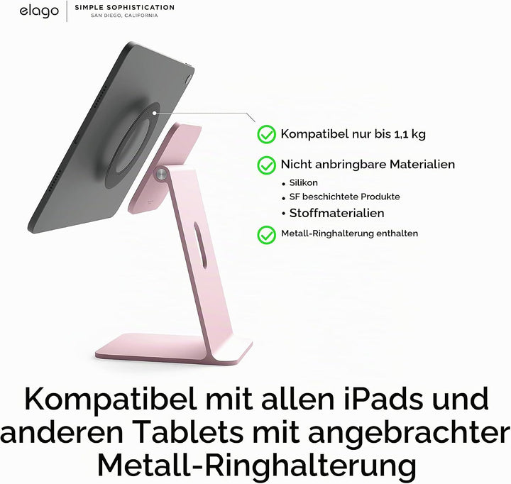 elago Premium Magnetischer Ständer Kompatibel mit iPad Pro 12.9 Zoll [5., 4. Gen], iPad Pro 11 Zoll