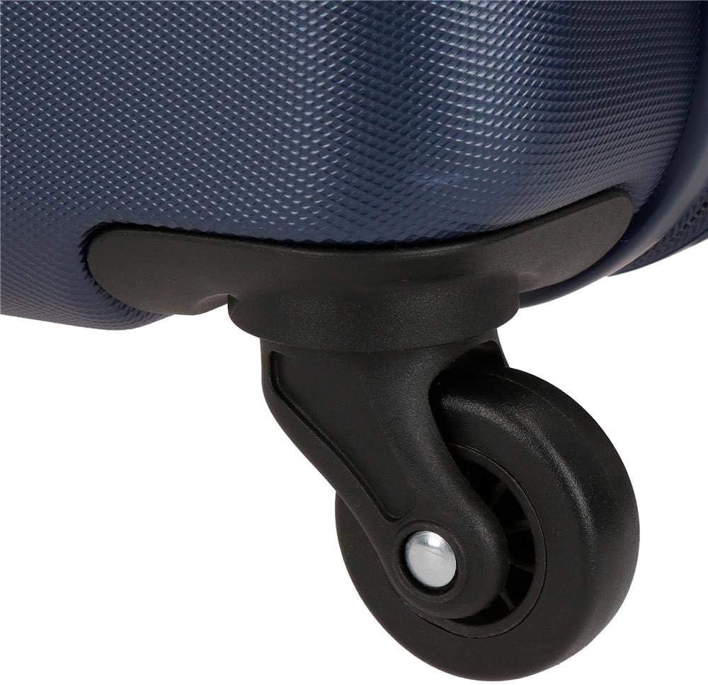 Roll Road Flex Kofferset Blau 55/65/75 cms Hartschalen ABS Kombinationsschloss 182L 4 Räder Handgepä