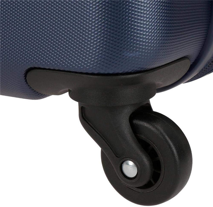 Roll Road Flex Kofferset Blau 55/65/75 cms Hartschalen ABS Kombinationsschloss 182L 4 Räder Handgepä