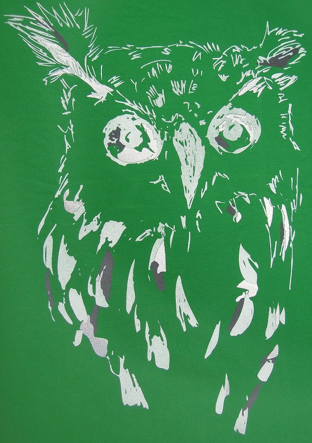 e.Femme® Damen Nachthemd Jenny 1113 aus 93% Baumwolle und 7% Elasthan, mit Eule Smaragd 42, Smaragd