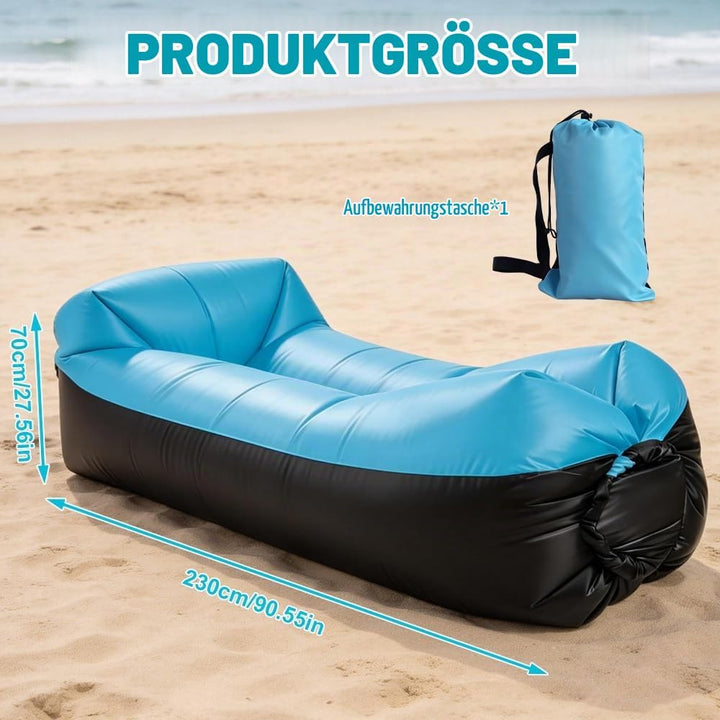 Aufblasbares Sofa, 230x70 cm Aufblasbare Liege, Wasserdichtes Camping Couch Aufblasbar, Tragbares Lu