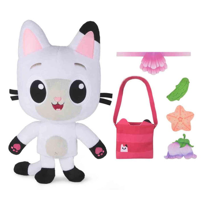 DREAMWORKS GABBY'S DOLLHOUSE: DER FILM - Interaktiver Plüsch Panda Pfötchen, 33cm mit Tasche & Zubeh
