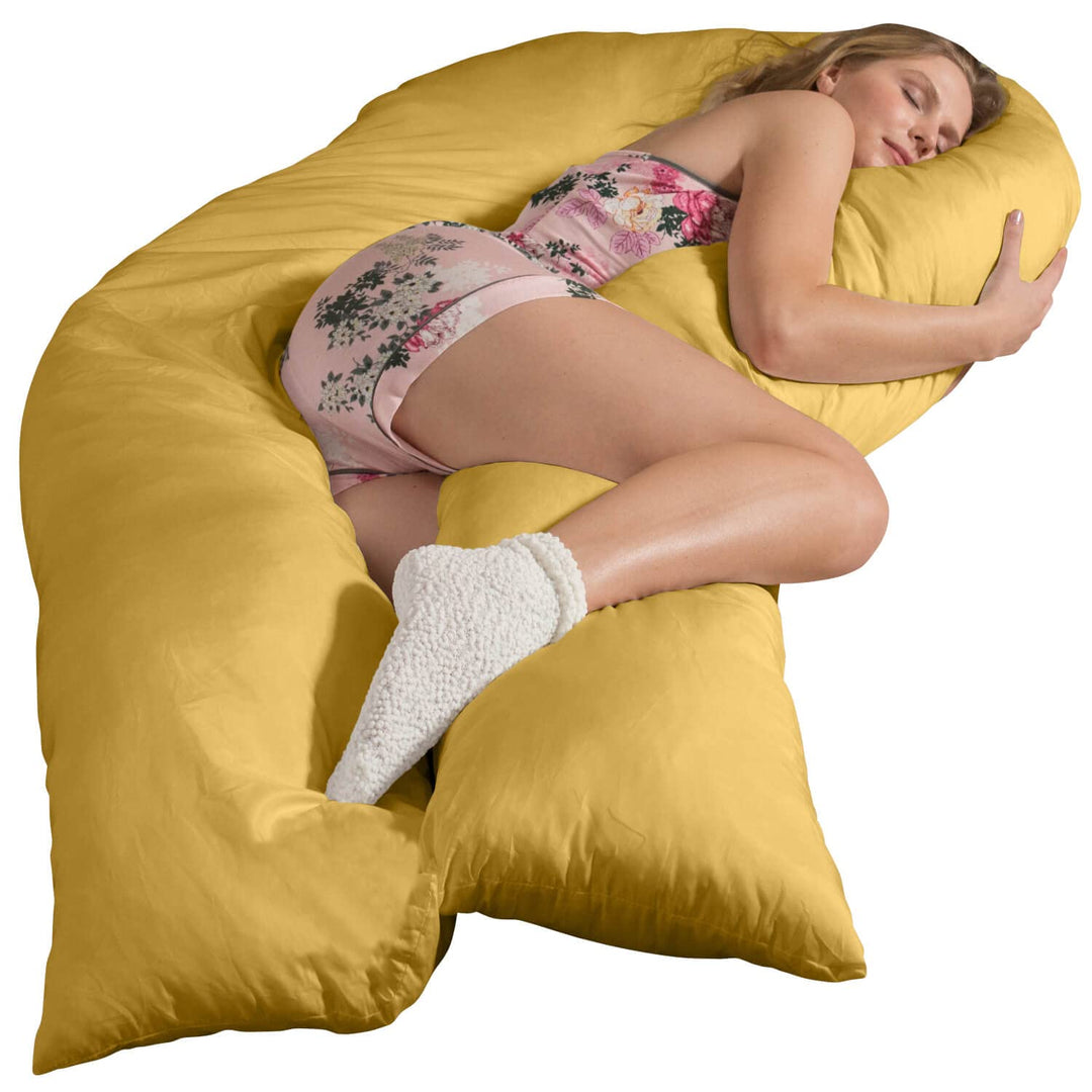 Traumreiter Seitenschläferkissen Jumbo XXL mit Bezug Baumwolle Messing - Limited Edition Messing JUM