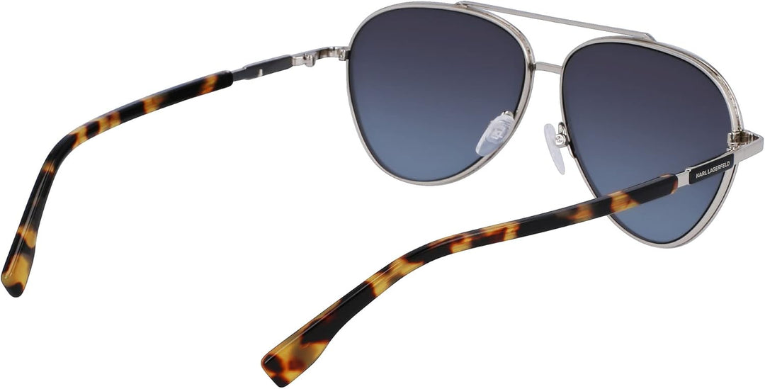 KARL LAGERFELD Herren Sunglasses, Silver Shiny