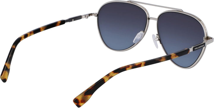 KARL LAGERFELD Herren Sunglasses, Silver Shiny