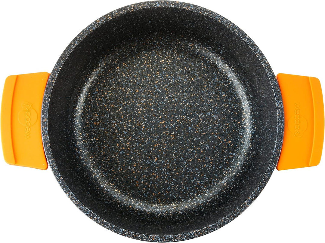 WECOOK! Ecochef Titan Hoher Kochtopf 20 cm Induktion mit Glasdeckel, Antihaftbeschichtung QUANTANIUM