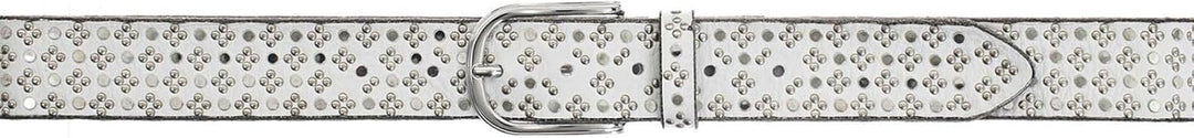 B.Belt Leder-Nietengürtel TINI SILVER Nieten Damen