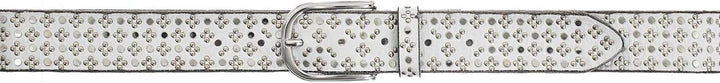 B.Belt Leder-Nietengürtel TINI SILVER Nieten Damen