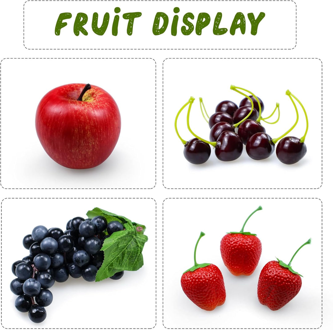 16 Stück Kunstobst-Packung, künstliche Früchte für die Dekoration der Küche zu Hause, Display-Obst f