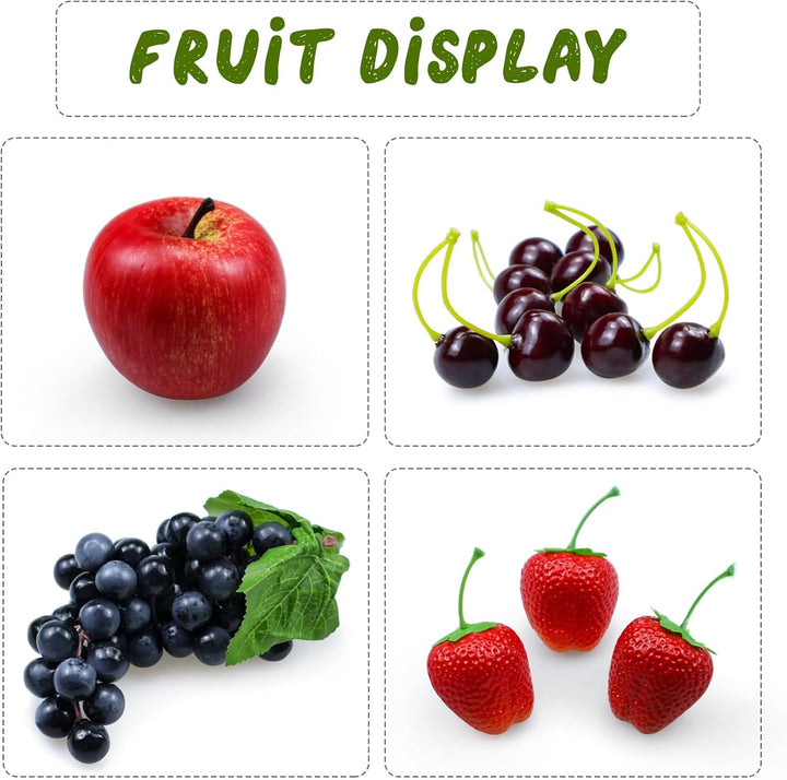 16 Stück Kunstobst-Packung, künstliche Früchte für die Dekoration der Küche zu Hause, Display-Obst f