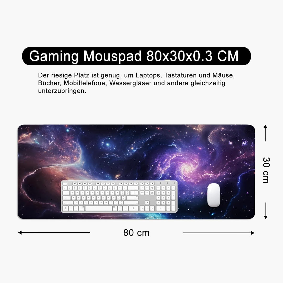 Mauspad Galaxie XL Gross Gaming Mauspad Lila Desk Pad Purple Mousepad Desk Mat Bürozubehör Schreibti