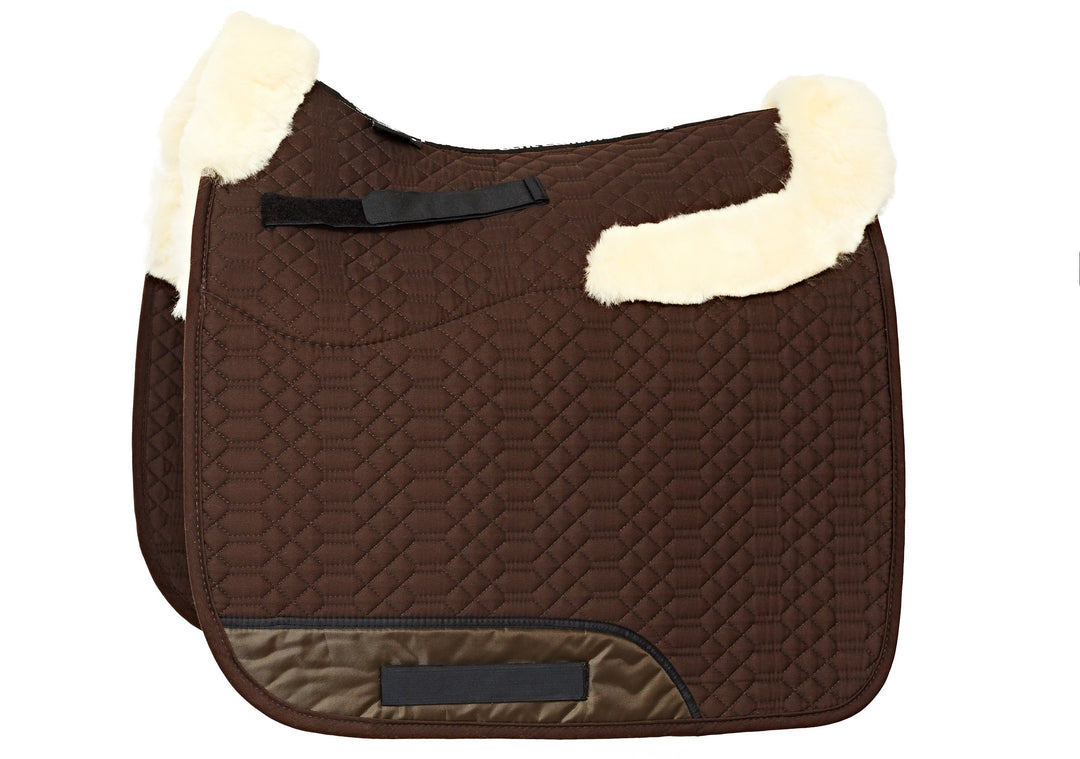 Engel Reitsport Lammfell Schabracke Half Lined mit Fellkranz vorne und hinten SCHABRA4-D-MOC-MED Sto