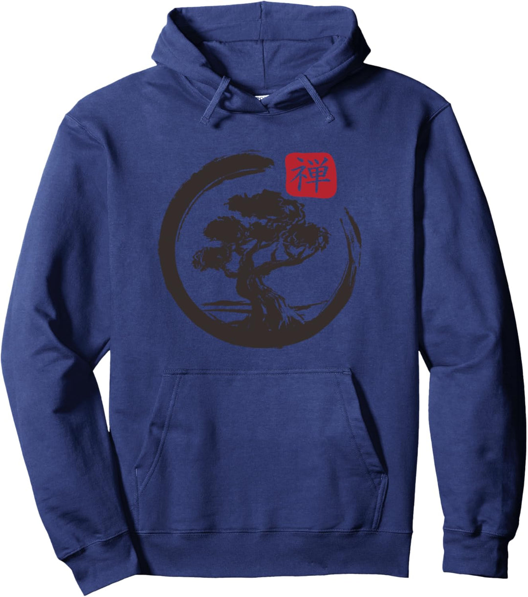 Bonsai, Zen, Enso, Japanisch, Kanji, Baum. Pullover Hoodie