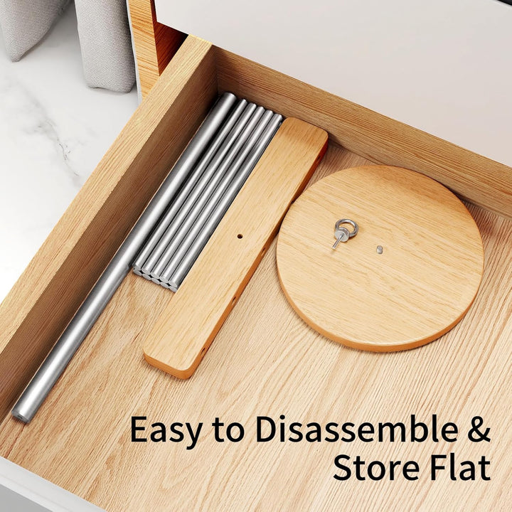 Nudeltrockner Nudelständer Pastatrockner Holz mit 10 Abnehmbar Arme Edelstahl 304 Pasta-Trocknung fü