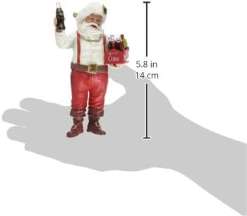 Kurt Adler Weihnachtsmann hält Coca-Cola Ornament, 12,7 cm, 6er-Pack