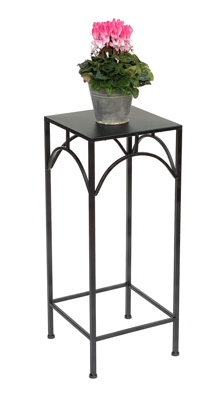DanDiBo Blumenhocker Metall Schwarz Eckig 70 cm Blumenständer 96132 L Beistelltisch Blumensäule Mode