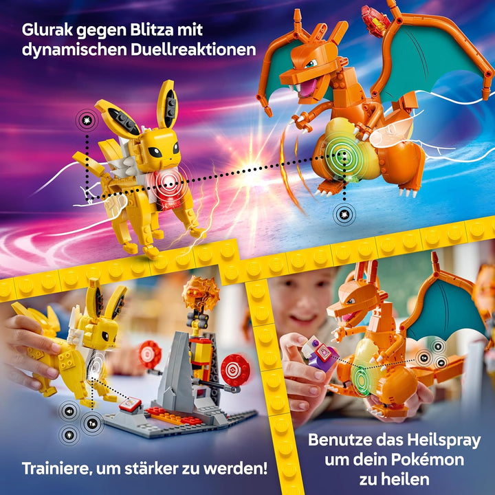 LEGO Pokémon SMART Play: Ultimativer Showdown zwischen Glurak und Blitza - All-in-1 Set mit 2 SMART