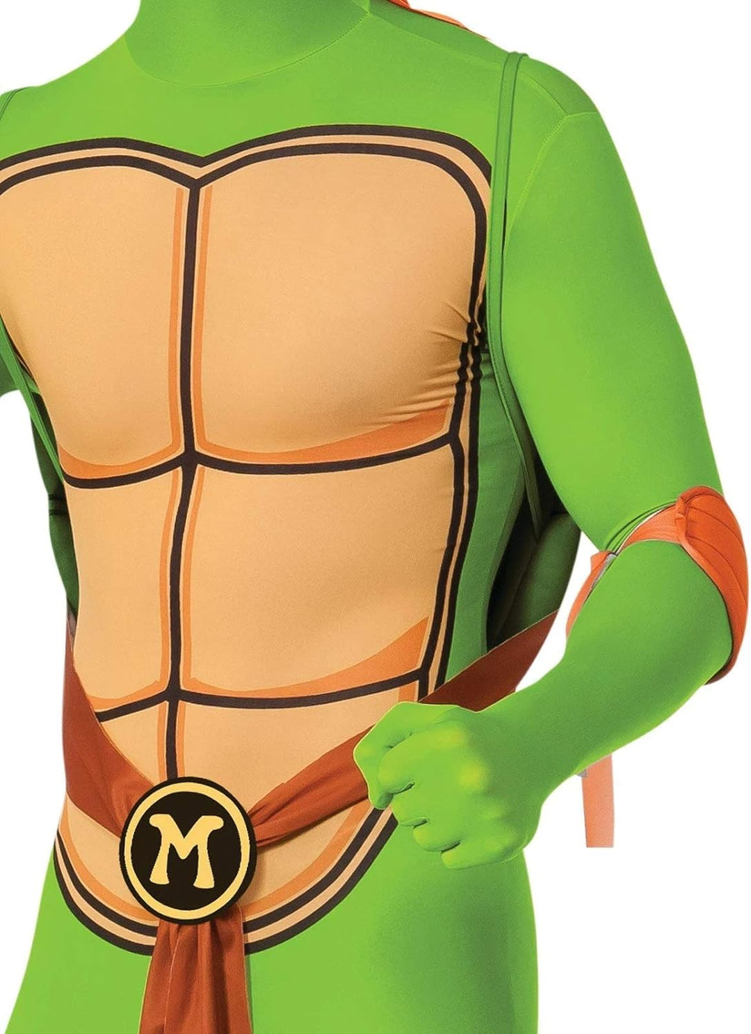 Rubie's Offizielles Teenage Ninja Turtles Second Skin Michelangelo-Kostüm für Erwachsene, M