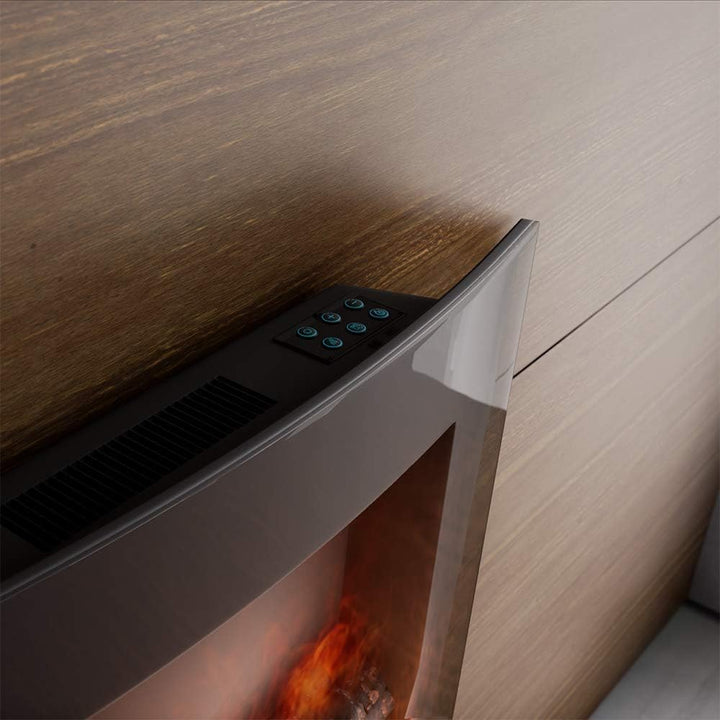 Cecotec Elektrischer Kaminofen mit Fernbedienung Ready Warm 2600 Curved Flames. 26", 2000 W mit 2 Le
