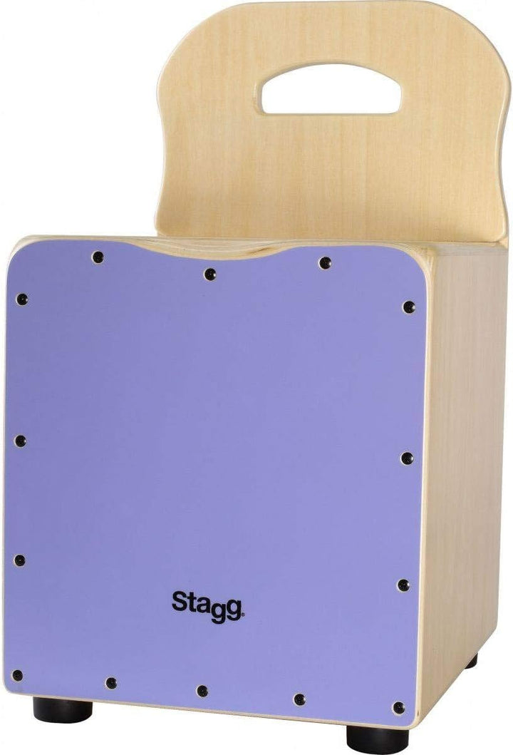 Stagg vorne Board Linde Kids Cajon mit EasyGo Rückenlehne violett, violett