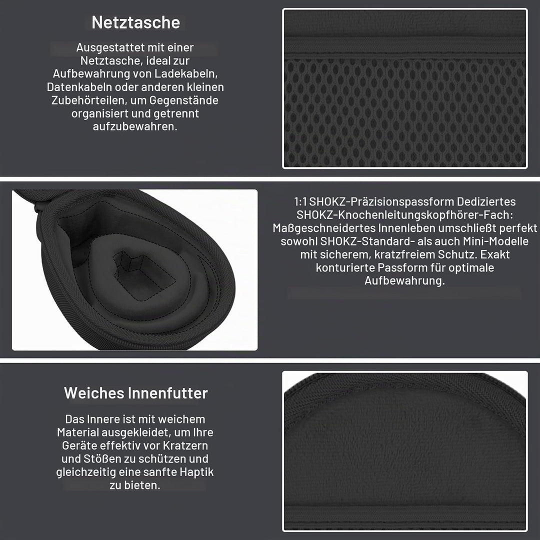co2CREA für SHOKZ OpenRun Knochenschall Kopfhörer,Schutzhülle Tasche für OpenRun mini/Pro 2 mini/Ope
