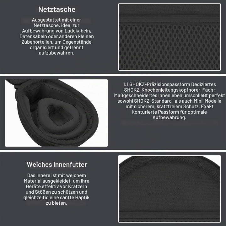co2CREA für SHOKZ OpenRun Knochenschall Kopfhörer,Schutzhülle Tasche für OpenRun mini/Pro 2 mini/Ope