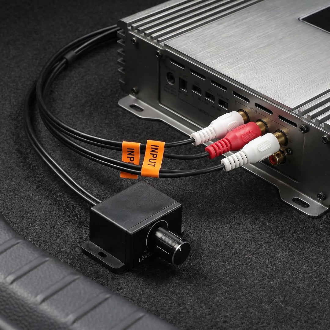 WINOMO Auto Volume Control Knob Remote Verstärker Level Bass Audio Lautstärkeregler mit 2 Cinchsteck