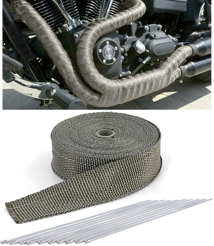 Auspuff Hitzeschutzband Thermoband Titan bis 900°C 50mmx2mm 10Meter