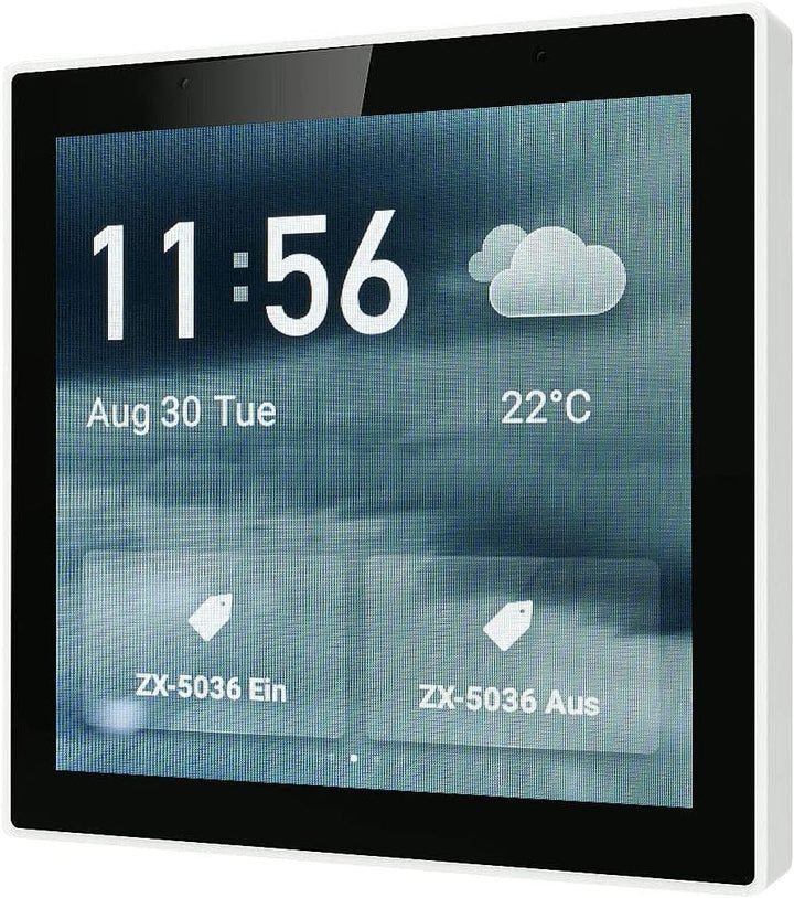 Luminea Home Control Smart Home Zentrale: Einbau-Smarthome-Zentrale, 4"/10,2cm Touchscreen, WLAN, Zi