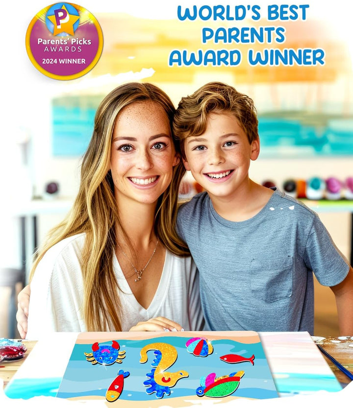 ZMLM Bunte Folie Kinderspielzeug - Ocean World & Animals Spielzeugset - Kunst & Bastelbedarf für 4+