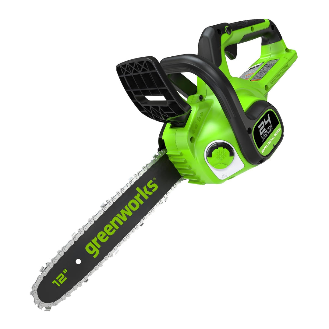 Greenworks GD24CS30 Akku Kettensäge mit bürstenlosem Motor, 30 cm Blattlänge, 7,8 m/s Kettengeschwin