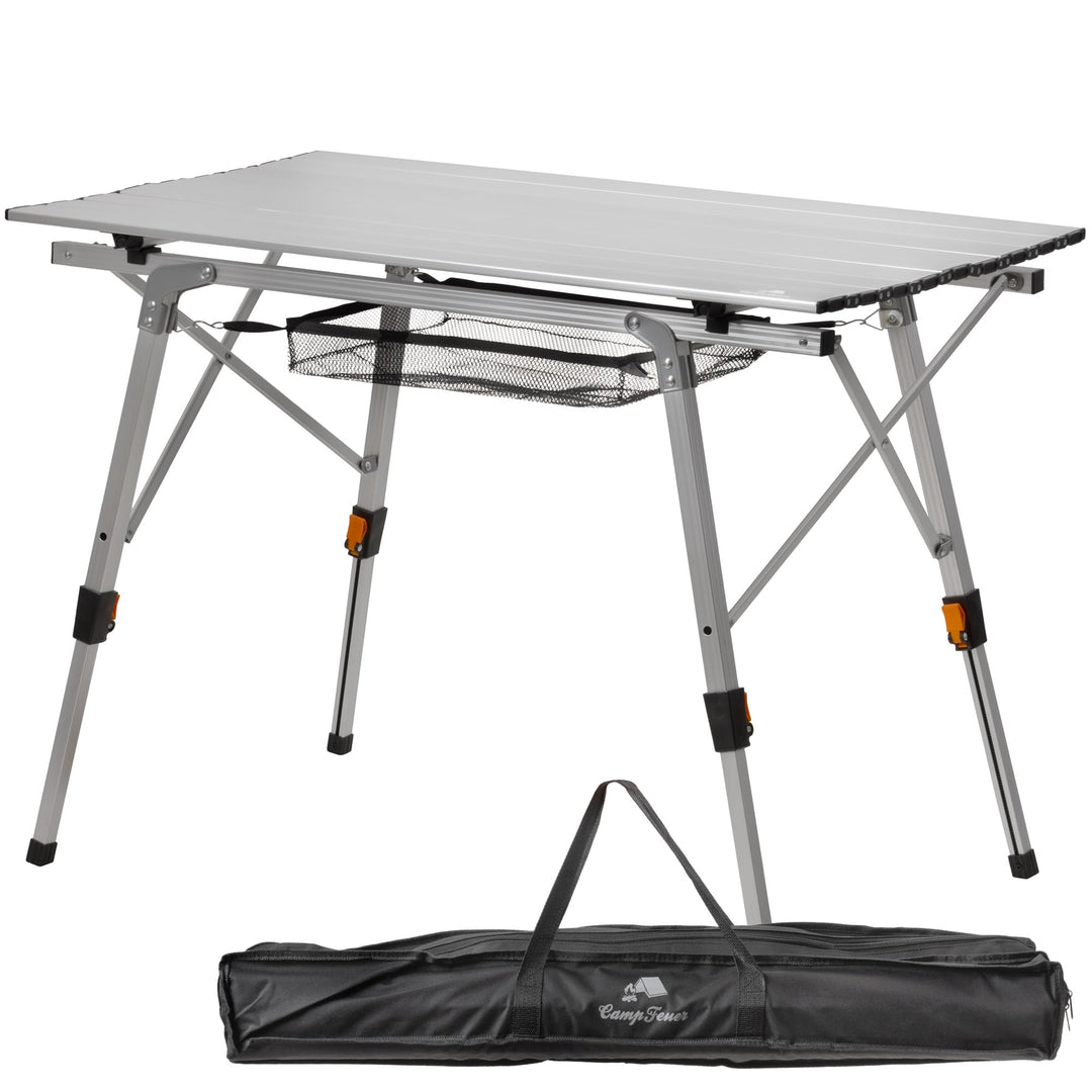 CampFeuer Campingtisch faltbar | 90,5 x 51,5 cm | Klapptisch mit Tragetasche, Gartentisch, Reisetisc