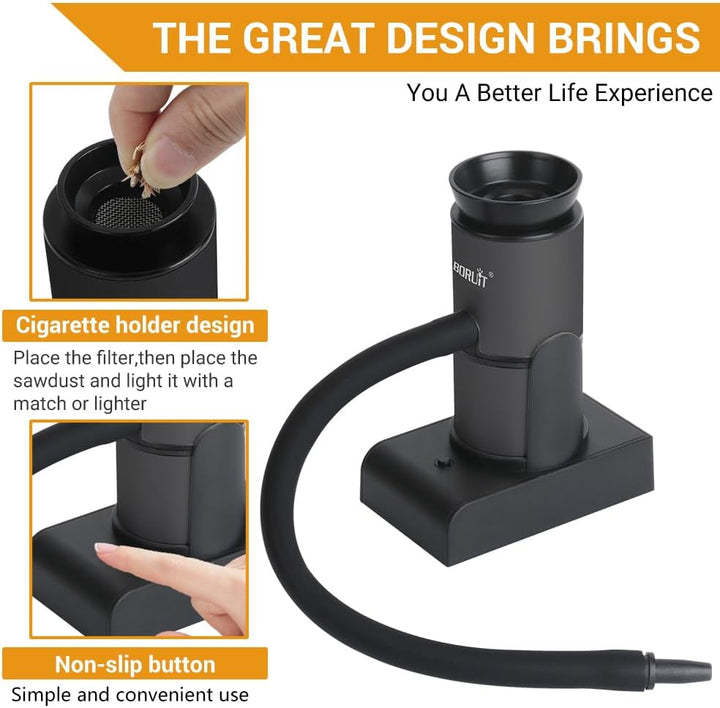 BORUIT Rauchen Gun Lebensmittel Raucher Portable Holz Cocktails Rauch Infuser mit Holzchips, Lebensm