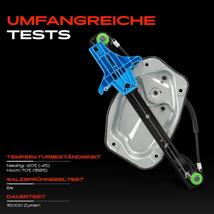 Frankberg Fensterheber mit Metallplatte Ohne Motor 4/5-Türer Hinten Links Kompatibel mit Golf V 1K1
