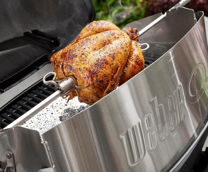 Weber Rottiserie - Drehspiess (Länge 77cm) für alle Q200-220-2000-2200 Modelle, mit elektrischem Mot