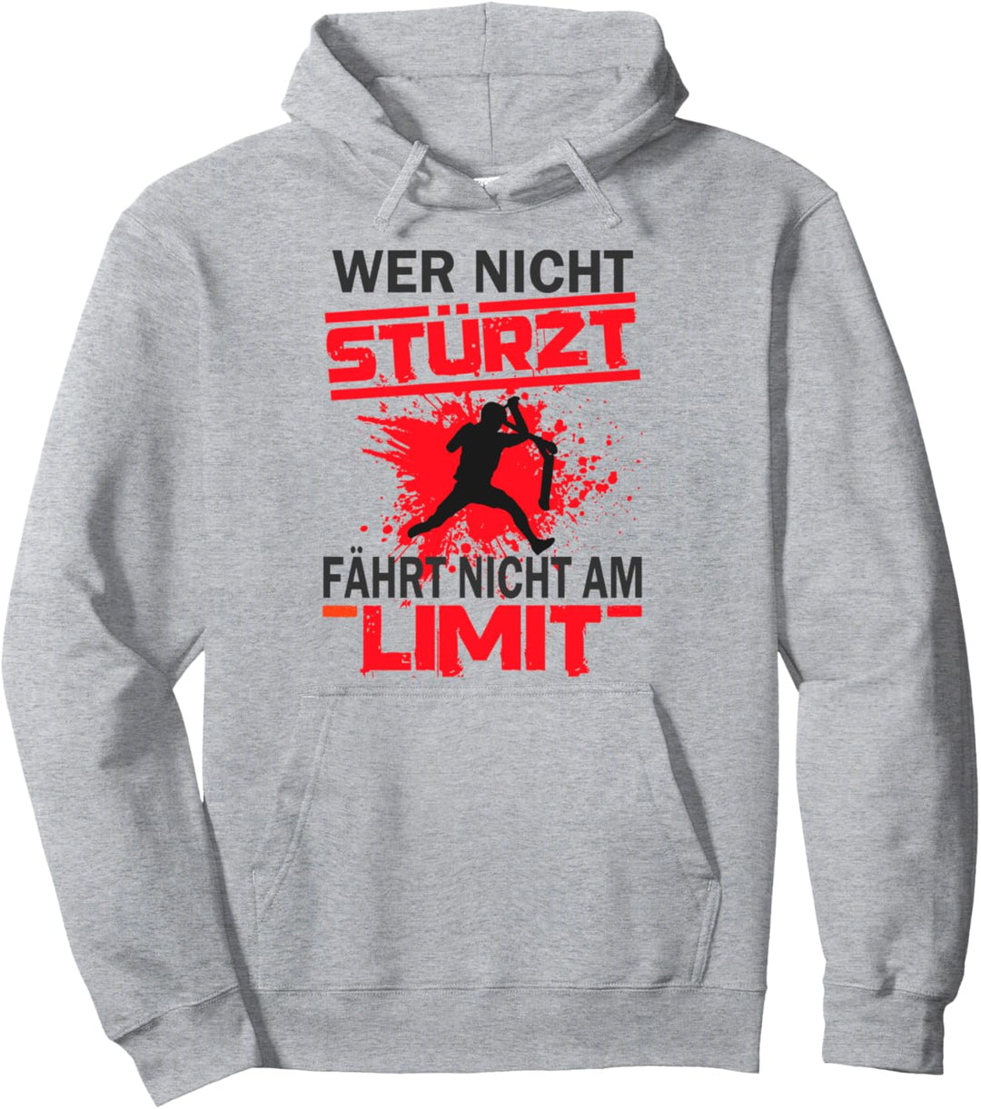 Stunt Scooter Roller Wer Nicht Stürzt Fährt Nicht Am Limit Pullover Hoodie