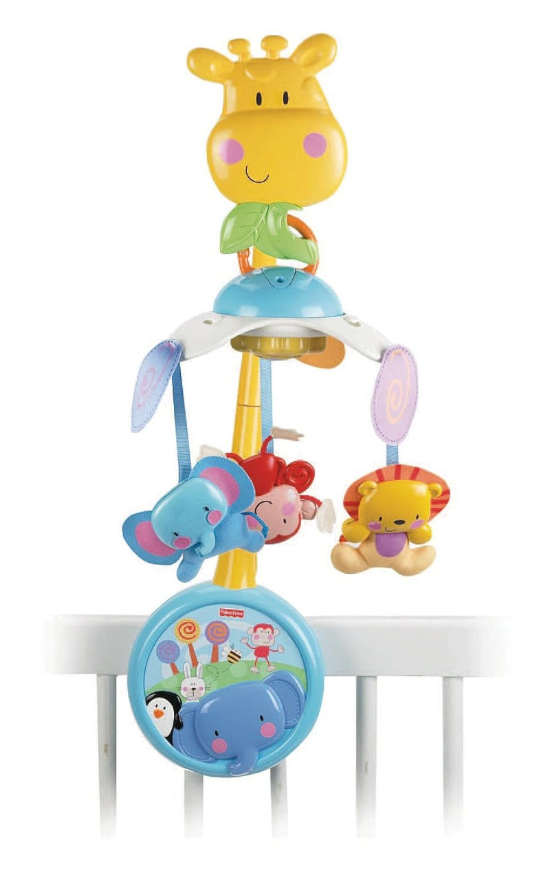 Fisher-Price W9913 Mein erstes Safari Mobile mit Aufziehmechanismus und zur Anbringung am Kinderwage